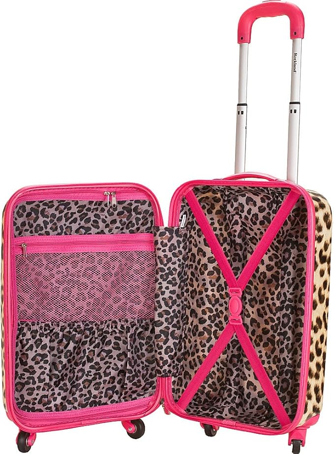 Rockland Safari Hardside Spinner Wheel Luggage, CAMO, Carry-On 20"