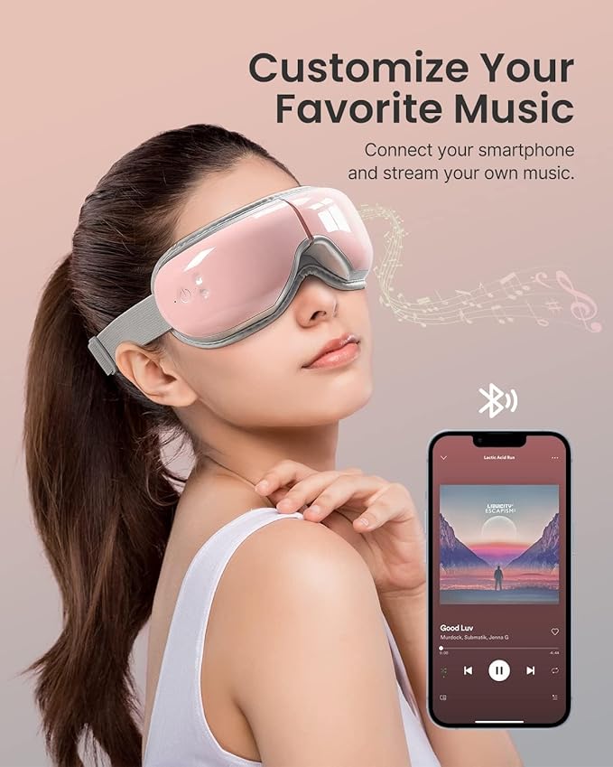 RENPHO Eyeris 1 Eye Massager with Heat, Birthday Day Gifts for Women Men Mom Dad Her Him, Eye Mask for Migraine, Smart Sleep Mask for Dry Eyes Relax, Reduce Strain