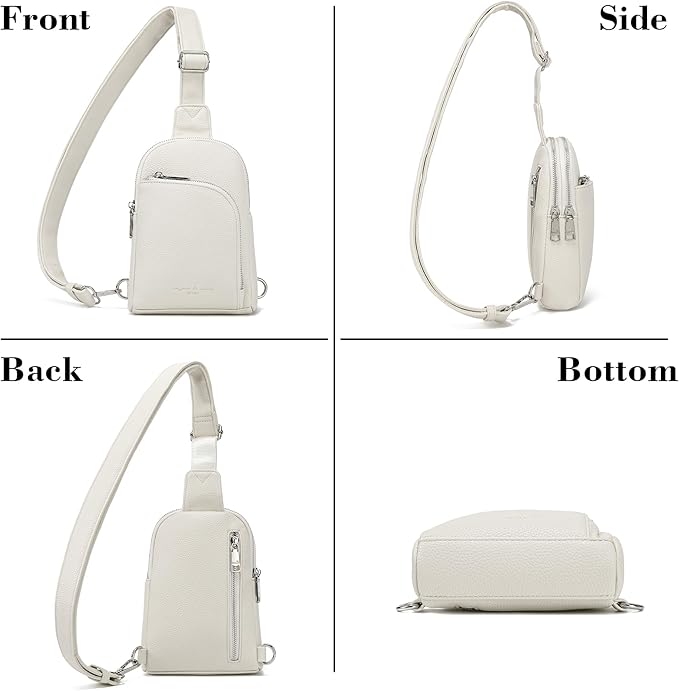 INICAT RFID Blocking Sling Bag, Anti Theft Crossbody Bag for Women, Travel Fanny Pack Style Purse, Vegan Leather