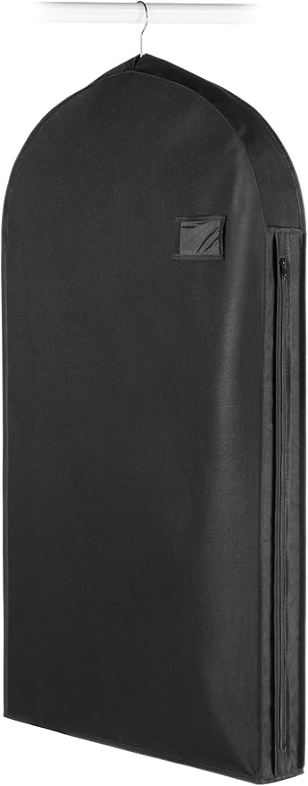 Whitmor Deluxe Zippered Suit Bag, Black