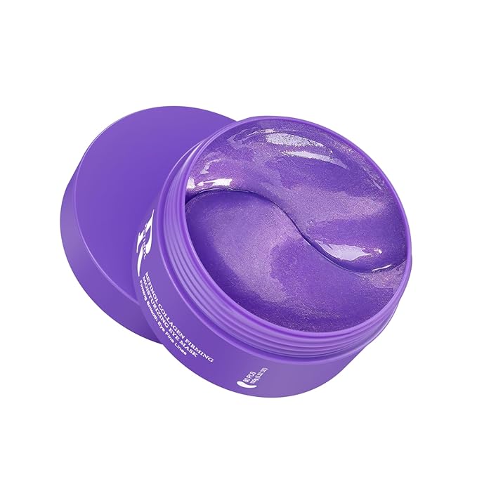 Eye Mask - 30 Pairs Retinol Under Eye Patches Skin Care Products,Eye Masks Skincare for Dark Circles and Puffiness, Reduce Wrinkles, Eye Bags and Fine Lines, for Women and Man - Deep Purple