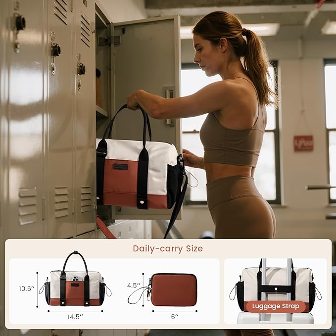 LOVEVOOK Small Gym Bag for Women with Yoga mat Holder, Mini Duffle Bag for Travel with Wet Pocket, Overnight Personal Item Bags, Lightweight Carry on Weekender Duffel for Workout, Dance, Ballet