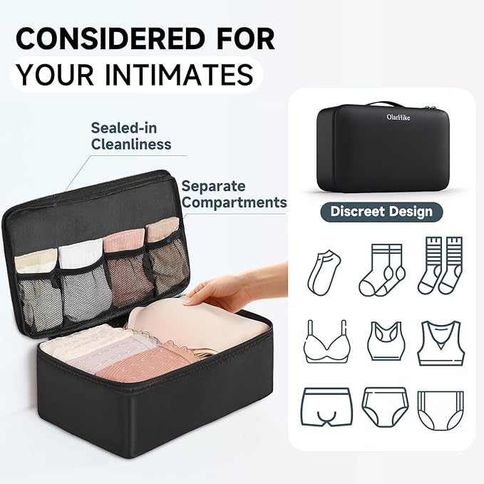 11 Set Packing Cubes for Travel, Gifts for Women Mom Kids, TSA Approved Bags for Makeup, Cosmetic, Toiletry, Suitcase Organizers for Checked Luggage, Cruise Essentials, Airplane Accessories, Black