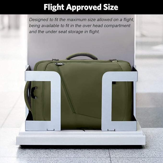MATEIN Expandable Air Travel Backpack, Light Weight Carry on Backpack with Trolley Sleeve, Water Resistant Daypack for Hiking, Gifts for Men who Like to Travel, Dark Green
