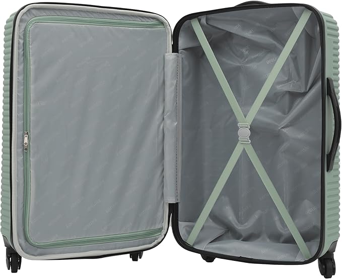 kensie Women's Hillsboro Luggage & Travel Bags Set, Green Granite, 4 Piece Set