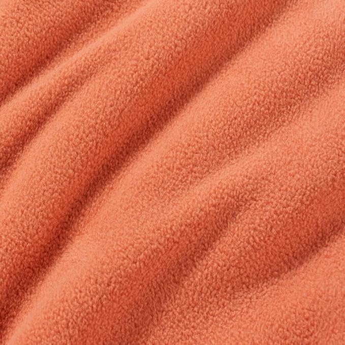 Berkshire Blanket Microfleece Throw Size Bed Throw Blanket Amberglow Orange,Lightweight Soft Breathable Plush Micro Fleece Throw Blanket for Travel,Bed and Couch,50x60 Inches