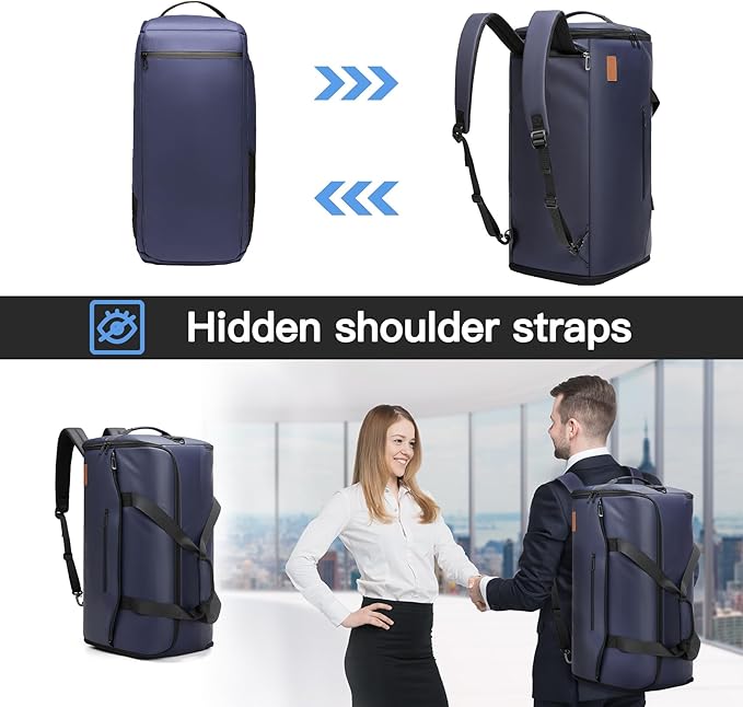 Garment Bags for Travel,45L Carry on Convertible Garment Duffle bag for Men Women - 3 in 1 Hanging Suit Travel Bag with Shoulder Strap