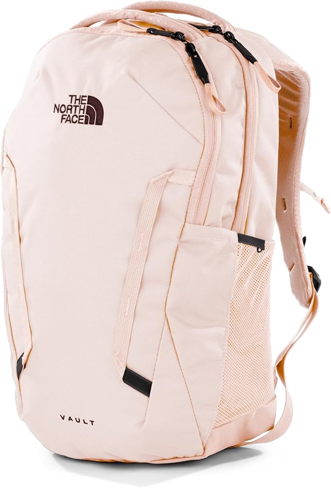 The North Face Women's Vault Everyday Laptop Backpack - Commuter Travel Bag, Water-Repellent, Spacious Main Compartment, Pink Salt, One Size