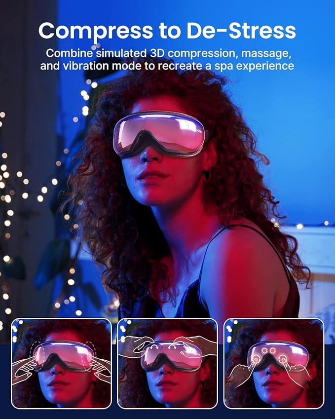 RENPHO Eye Massager with Heat, Mothers Day Birthday Gifts for Mom Women Men Her, FSA Eligible HSA Eye Mask for Migraine Relief,Sleep Mask for Dry Eyes Relax, Reduce Strain for Men Dad Eyeris 1
