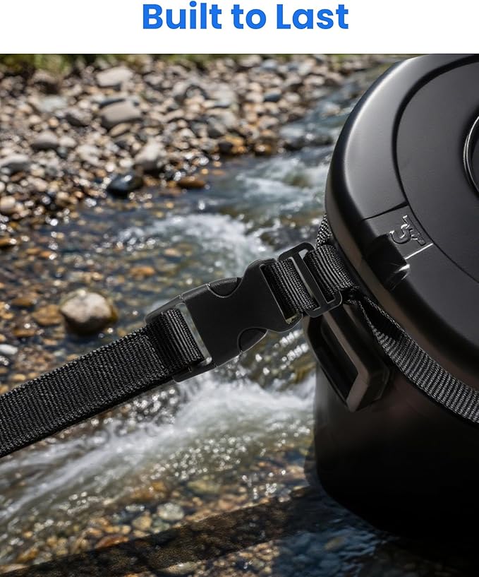 Buckle & Strap Kit - 6 Yards 1 Inch Wide Polyester Webbing Stronger Than Nylon, 6 Plastic Quick Release Buckles & 12 Triglide Clips, Adjustable Extender Straps for Backpack, Dog Collar, Fanny Pack