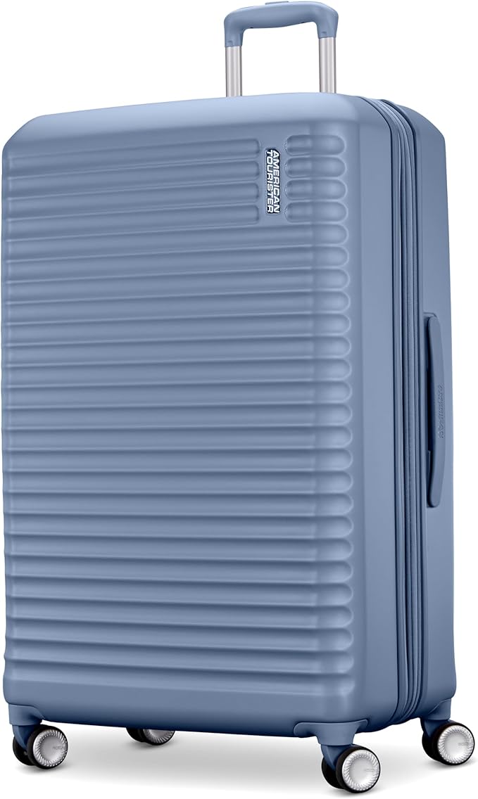 American Tourister Stratum 3.0 Large 28-Inch Spinner, Airline Approved, Durable Hardside Luggage, Expands 1.5", RightHeight™ Adjustable Handle, Elemental Blue