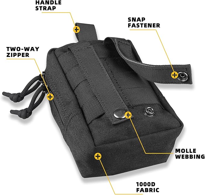 AMYIPO MOLLE Pouch Multi-Purpose Compact Tactical Waist Bags Small Utility Pouch 2 PCS Small Pouch