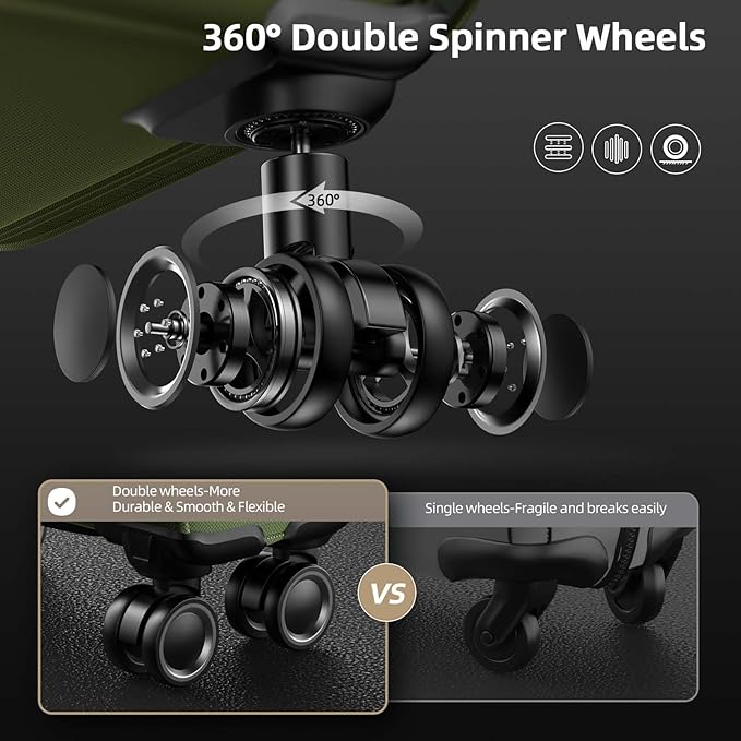 SHOWKOO Luggage Sets 3 Piece Softside Expandable Lightweight Durable Suitcase Sets Double Spinner Wheels TSA Lock Olive Green (20in/24in/28in)
