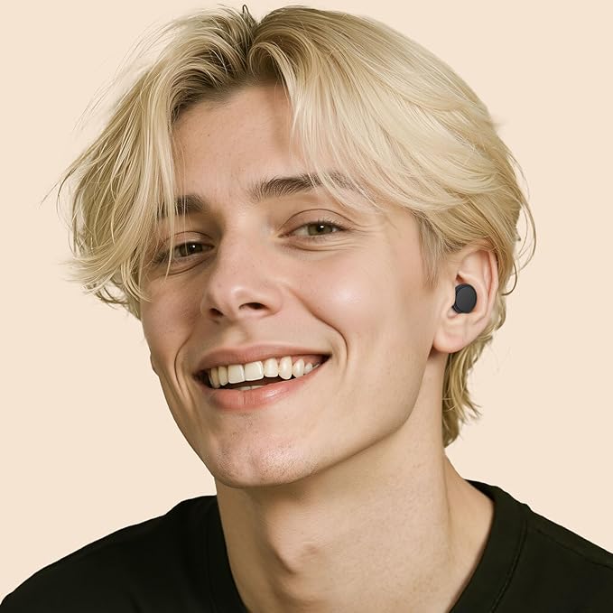 Jayine Ear Plugs for Sleeping Noise Cancelling, Soft Silicone Ear Plugs Hearing Protection 30dB, Reusable Earplugs for Concert, Festival, Sleep and Noise Sensitivity - Black
