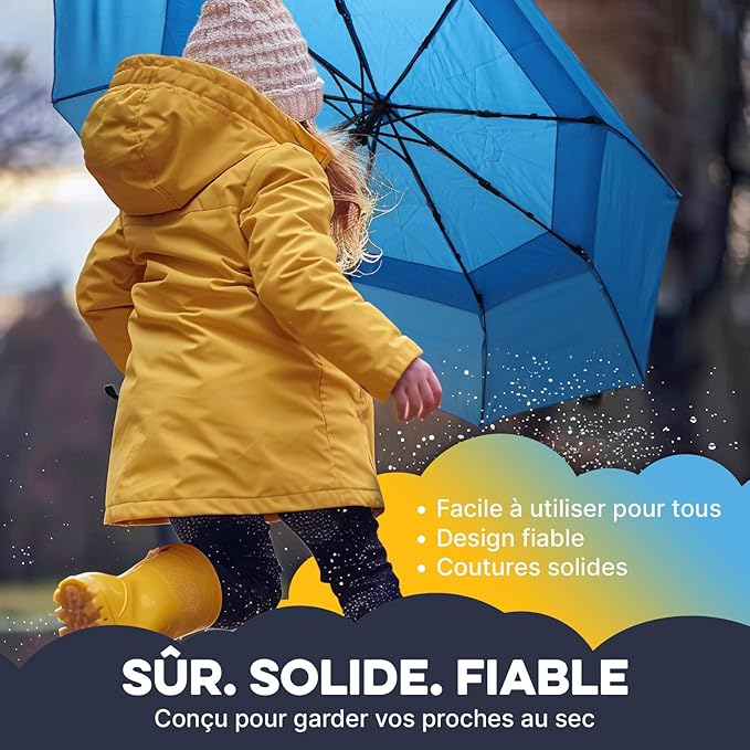 ZENO Travel Umbrella Compact - Small Umbrella for Backpack & Purse, Portable Automatic Umbrellas for Rain, Windproof, Reinforced Fiberglass Ribs, Water-Repellent Teflon