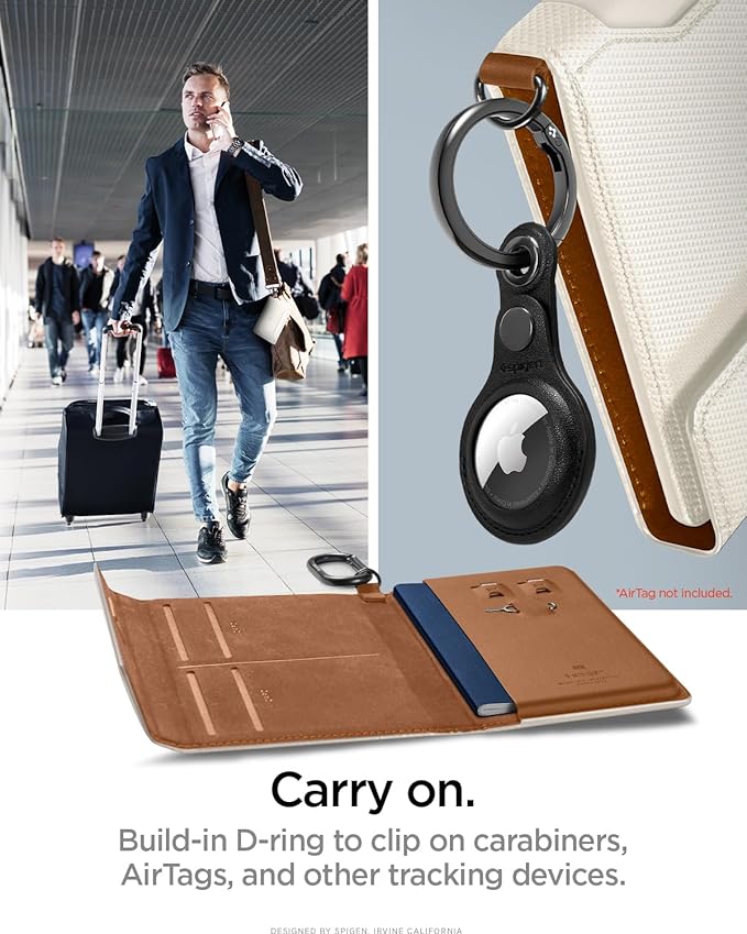 Spigen Life for Passport Card Cover Holder with RFID Blocking Technology Wallet Travel Documents Organizer Protector Accessories, SIM Card Pin Included
