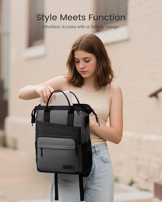 LOVEVOOK Laptop Backpack for Women, 15.6 Inch Travel Backpack for Work College Business, Water Resistant Teacher Nurse Bag with Large Capacity, School Bookbag Bags Cute Daypack for Woman Girls