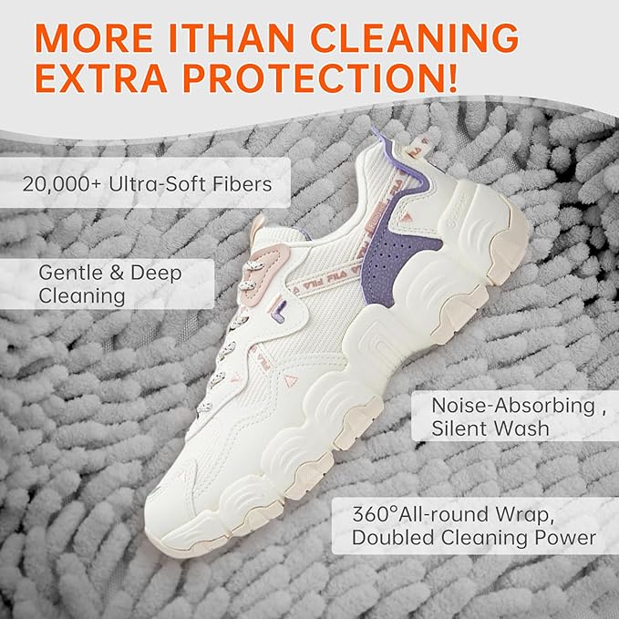 2PCS Shoe Washing Machine Bgs,Laundry Shoe Bags for Washer and Dryer, Reusable and Durable Zipper Sneaker Shoe Washing Bag, Tennis Shoe Cleaning Bag for All Shoe Types (Grey)