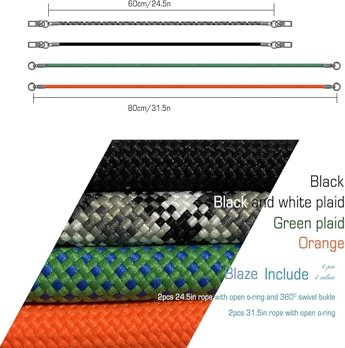 4-Pack Paracord Bag Handles – DIY Replacement Straps for Shoulder Bags, Crossbody Bags & Handbags