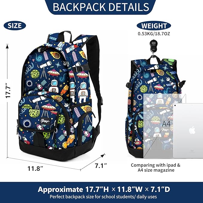 rickyh style School Backpack Travel Bag for Men & Women Lightweight College Back Pack with Laptop Compartmen