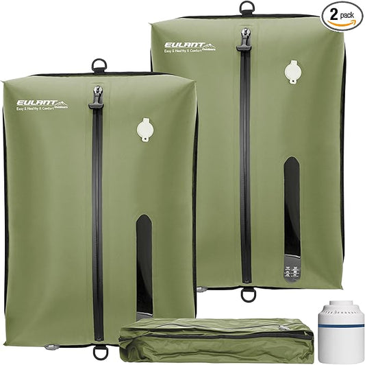 Reusable Vacuum Bags for Travel With Pump,Professional Waterproof IPX8 Vacuum Compression Bag for Suitcases Backpack,Space Saver Bags Packing Organizers for Clothing Packing（2 Pack,Green)