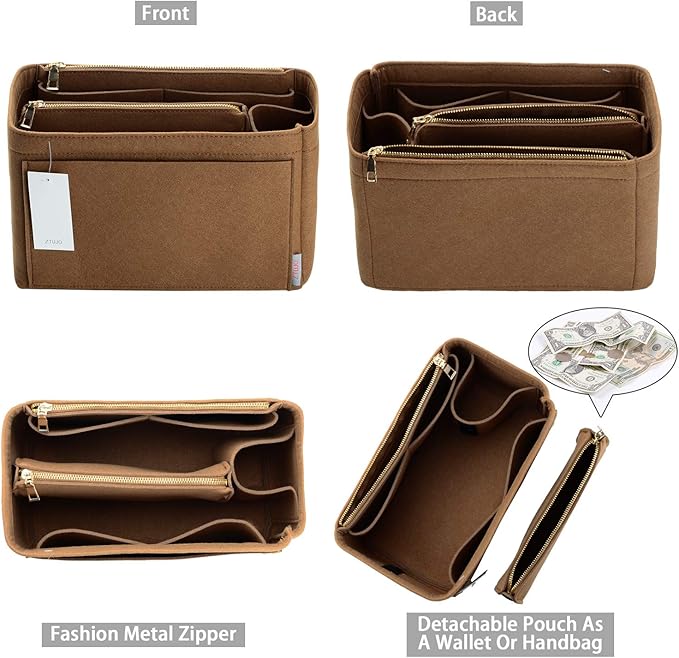 ZTUJO Purse Organizer, Felt Bag Organizer Purse Organizer Insert For Speedy, Neverfull, Graceful, Neverfull,Tote, Handbag,Shaper