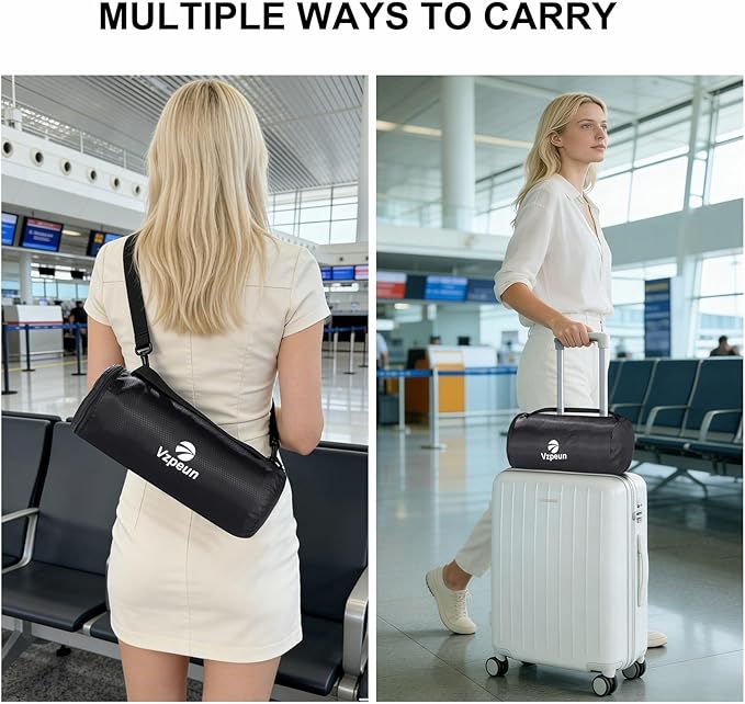 Travel Pillow Blanket Set - Hooded Neck Pillows Airplane with Portable Bag Earplugs, Memory Foam Filling, Long Flights Trip Essentials for Plane, Office, Cars Sleeping