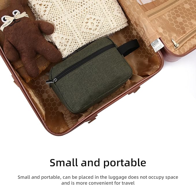 Travel Toiletry bag Toiletry bag for women men Hanging Cosmetic bag Travel accessories for Women Men (Deep green)