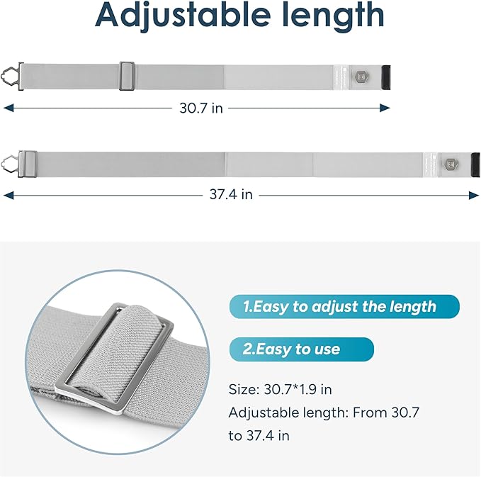 Travel Inspira Travel Belt for Luggage - Stylish & Easy-to-Use Elastic Strap for Suitcases & Carry-On Bags, Adjustable for Secure Travel