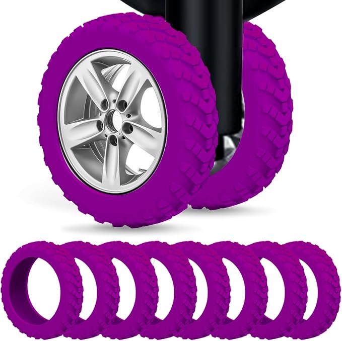 Luggage wheel covers suitcase wheels protectors for dual-wheeled luggage suitcase with a diameter of 2-2.4inches /5-6cm, Purple