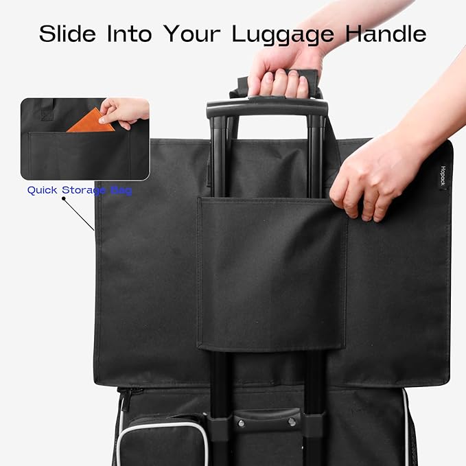 Shoe Bag for Travel with Handle, Travel Shoe Organizer Portable Luggage Shoe Storage Bag, Shoe Bags for Packing in Suitcase (Black)