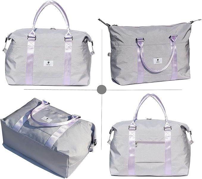 ESVAN Travel Tote Duffel Gym Bag,Weekender Overnight Carry-on Tote Crossbody Bag with Wet Pocket and Trolley Sleeve Upgraded