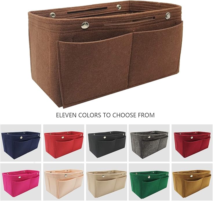 LEXSION Felt Purse Organizer Insert - Multi Pocket Bag in Bag Organizer Shaper