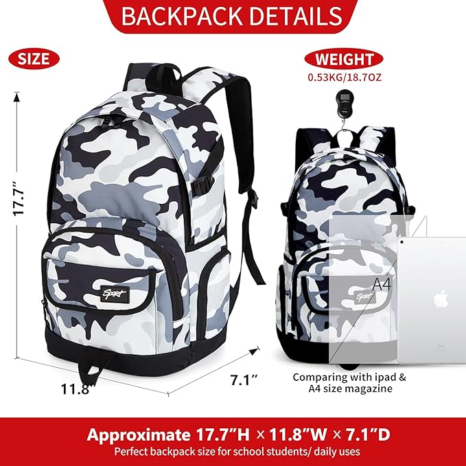 rickyh style School Backpack Travel Bag for Men & Women Lightweight College Back Pack with Laptop Compartmen