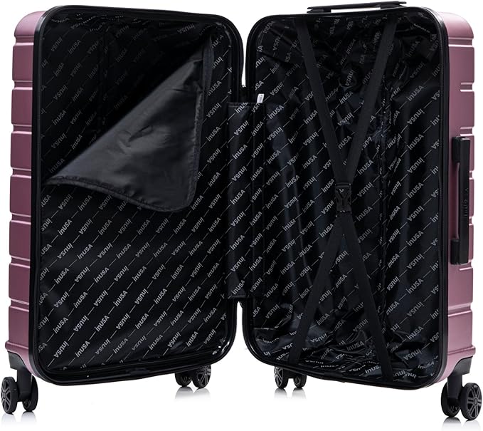 InUSA TREND Luggage with Spinner Wheels | Durable lightweight Hardside Suitcase, Travel Bag with Handle and Trolley | 32-inch Extra-Large Checked luggage | Rose Gold