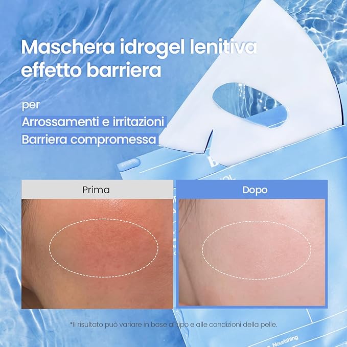 BIODANCE Hydro Cera-nol Real Deep Mask, Hydrating Overnight Hydrogel Face Mask, Moisturizing, Redness Reducing, Quick Soothing, After Sun Care, Sunburn Relief, Korean Skin Care |1.19oz(34g) x4ea