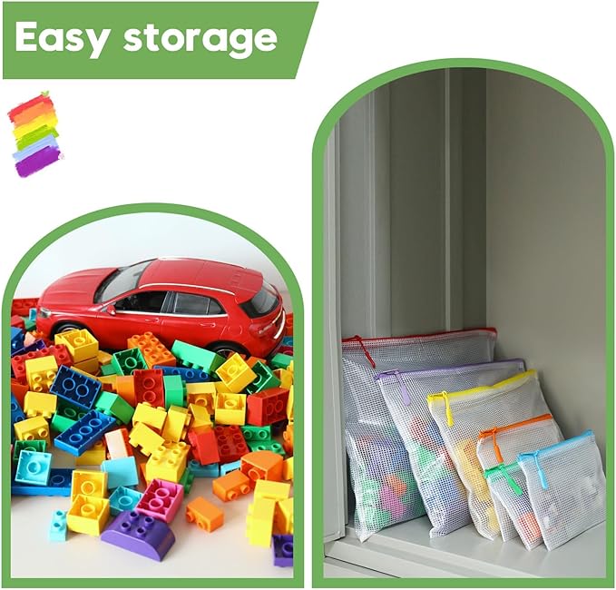 30pcs Mesh Zipper Pouch for Organization, Waterproof Zipper Pouches Colored PVC Travel Zipper Bags Clear Multipurpose Document Bags Suitable for Travel, School, Board Game and Office Supplies