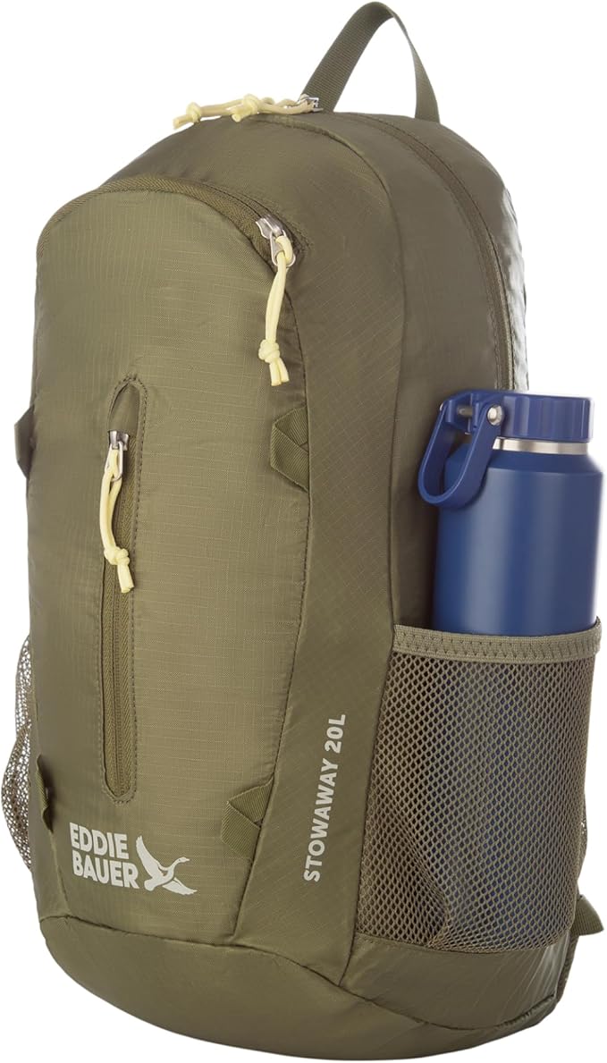 Eddie Bauer Stowaway Packable Backpack | Travel | Outdoor | Lightweight | Foldable | Durable | Ripstop Polyester | 20L - Irish Green