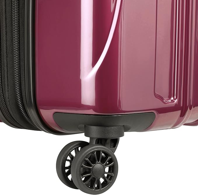 DELSEY PARIS Helium Aero Hardside Expandable Luggage with Spinner Wheels, Peony Pink, Carry-On Plus 21 Inch