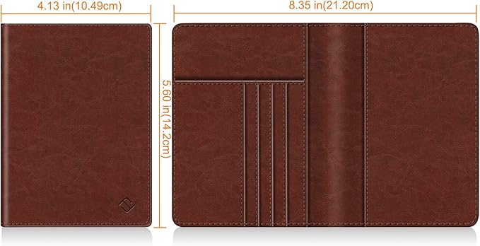 FINTIE Passport Holder, Slim Travel Wallet RFID Blocking Card Case Cover Passport Cover Protector Essentials with Credit Card Slots for Women/Men | Slim, RFID Blocking, Card Case Cover, Essentials, Credit Card Slots