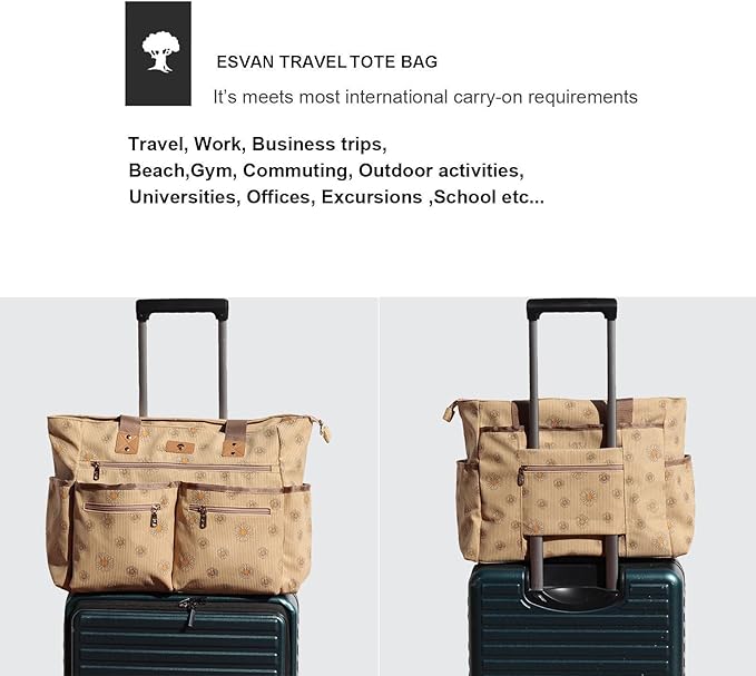 Weekender Bag Carry On Bag Overnight Tote Travel Duffle with 13 Pockets for Travel,Work，Gym,Beach,Teacher,Nurse