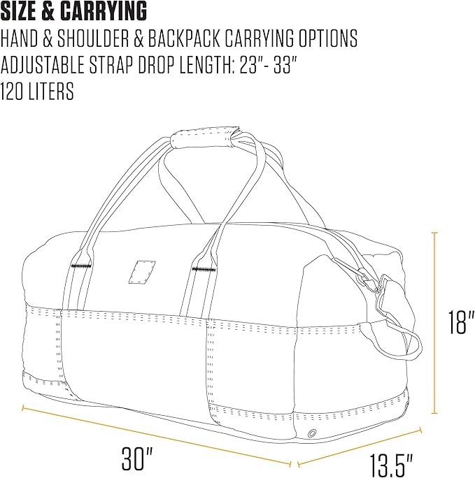 Carhartt Classic Duffels, Heavy-Duty Bag for Jobsite, Gym and Travel