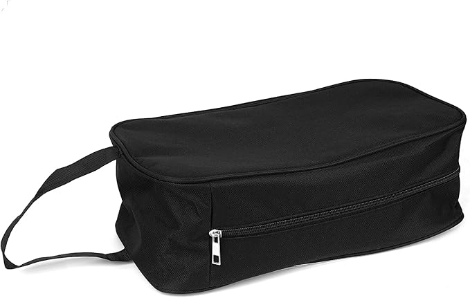 Linkidea 2 Pack Soccer Shoe Carrying Bag, Soccer Cleats Storage Bag, Fit Up to US Men Size 13 Soccer Shoes, Compact Soccer Boots Duffle Bag with Water Resistant Design (Black)