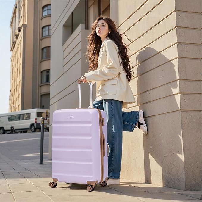 Luggage Sets 5 Piece, Suitcases with Wheels,ABS Hard Case Luggage with TSA Lock Spinner Wheels,Carry On Luggage Set (20/24/28 Inch)