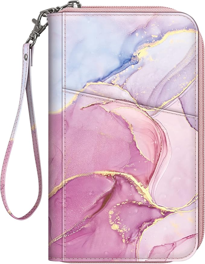 Fintie Family Passport Holder Wallet, RFID Blocking Travel Document Organizer Clutch Bag Credit Cards Case Cover for Women Men