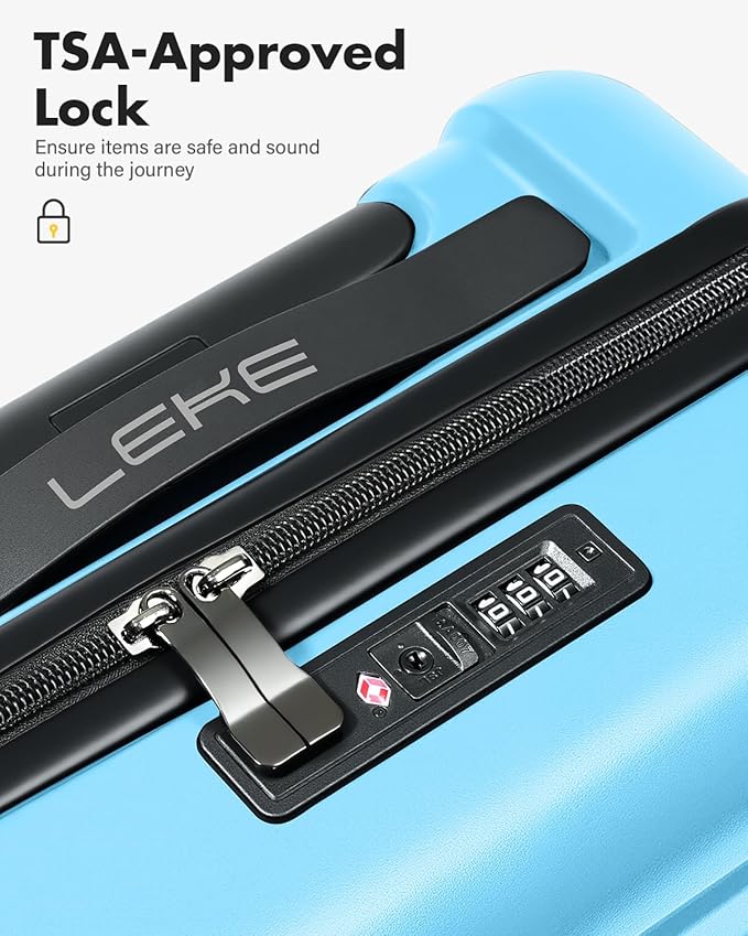 Lekesky 16 Inch Underseat Carry On Luggage Airline Approved, Small Hard Shell Suitcase with TSA Lock Spinner Wheels, Lightweight Personal Item Carry-On for Travel, Cotton Candy