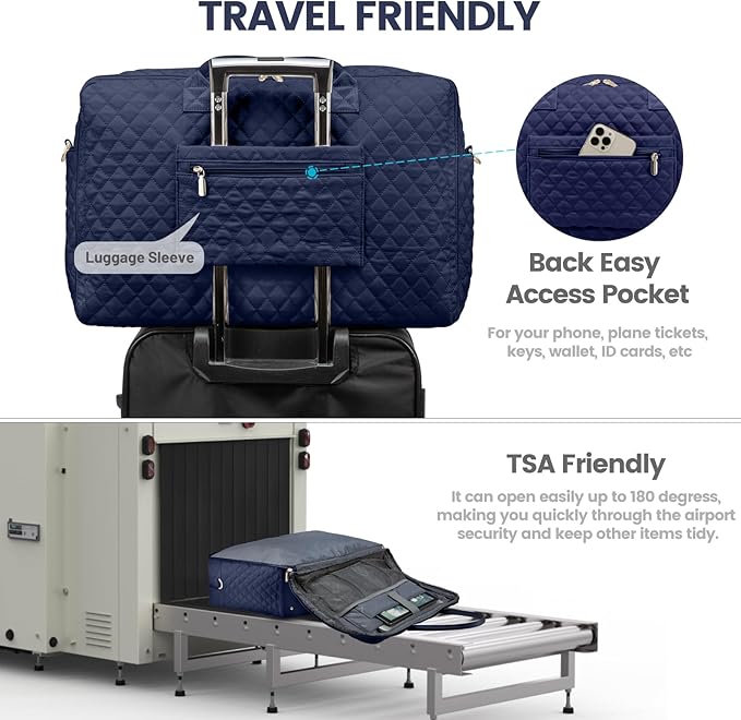 LOVEVOOK Travel Duffle Bag - Women's Weekender Carry On Overnight Laptop & Gym Bag With Toiletry/Shoe Pocket, Hospital Labor Bag