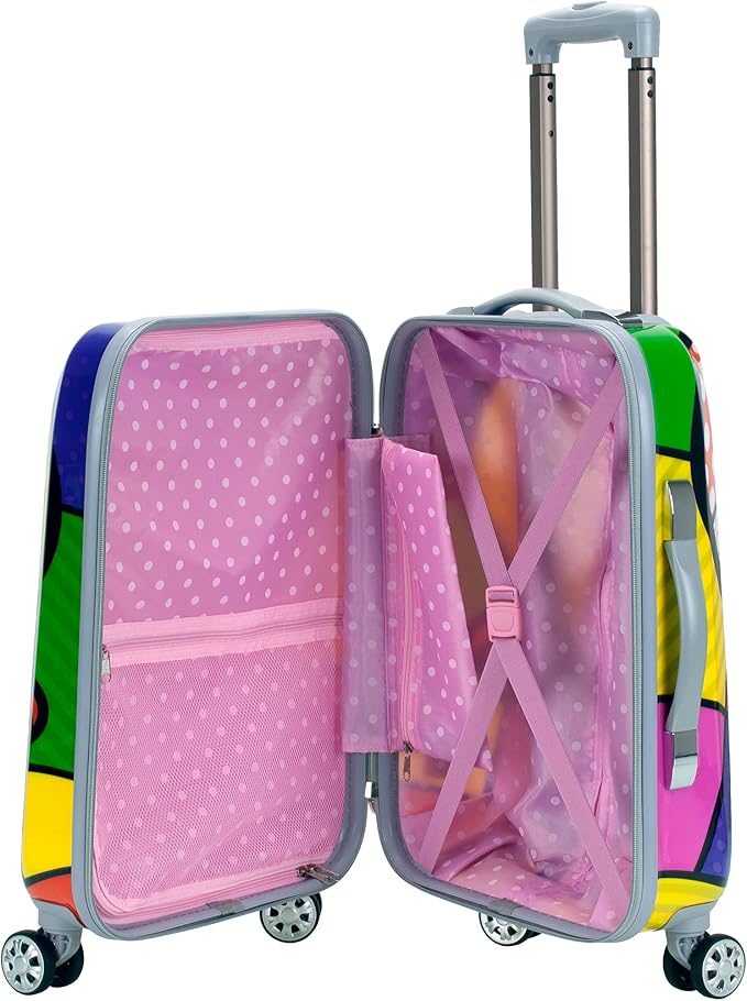 Rockland Departure Hardside Spinner Wheel Luggage, Heart, 2-Piece Set (20/28)