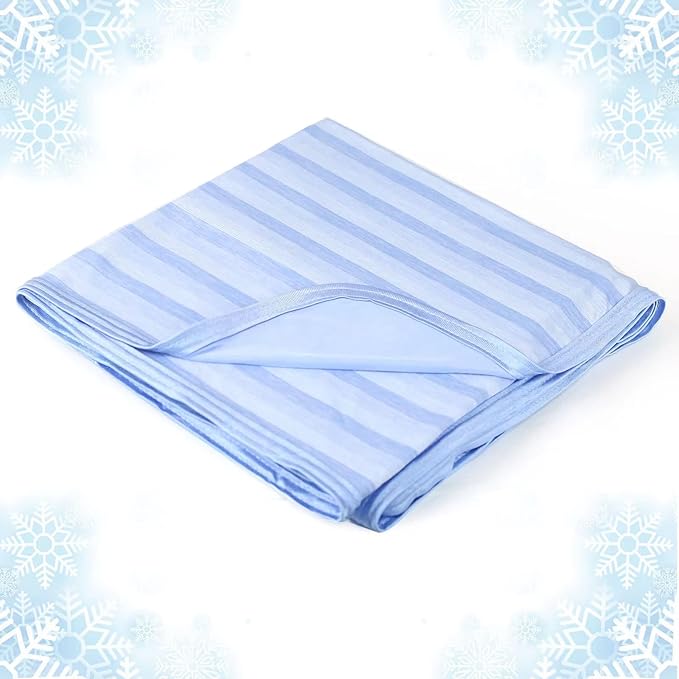 Ailemei Direct Cooling Blanket for Hot Sleepers, Double Sided Cold Effect, Queen Size Lightweight Breathable Summer Large Big Bed Blankets, Transfer Heat to Keep Body Cool Night Sweats, 90"x90"