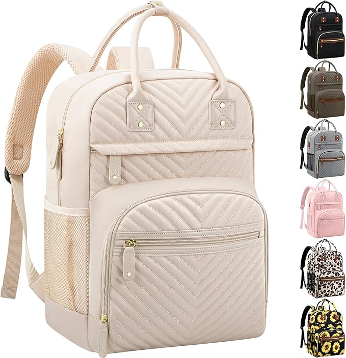 Tenot Diaper Bag Backpack Tote for Women Large Capacity, Baby Bag with Insulated Pockets Multifunctional Diaper Bags For Baby Girl Boy Waterproof Baby Bags For Boys Girls Maternity Bag Beige